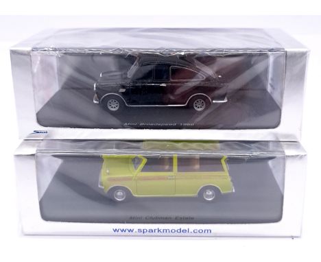 Spark (Minimax) 1/43rd scale boxed pair of Mini models comprising of S1512 Mini Broadspeed (1966) &amp; S1508 Mini Clubman Es