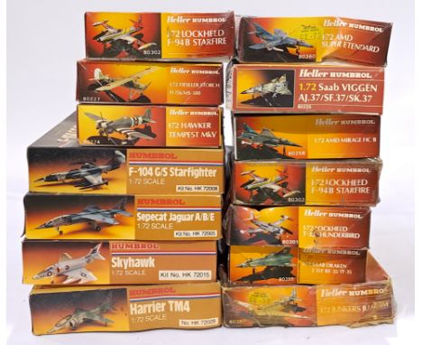 Heller Humbrol a mixed boxed group of 1/72 scale Planes to include #80325 Saab VIGGEN Aj.37/SF.37/SK.37, #80274 Hawker Tempes