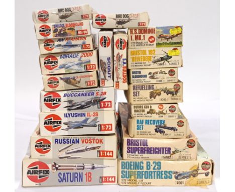 Airfix a mixed boxed group of 1/72 and similar scale Aircraft and Vehicles to include #03055 Hawker Siddeley Buccaneer S.2B, 