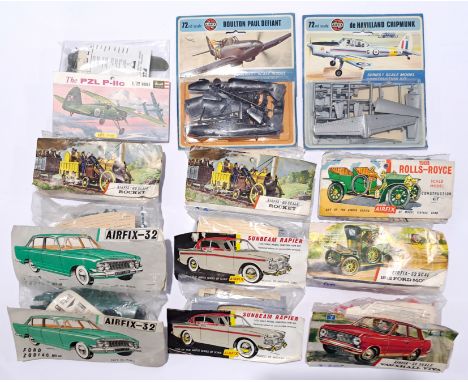 Airfix&nbsp;a mixed group of 1/72 and similar scale Planes to include M.201 Ford Zodiac Mk.III, M1C Sunbeam Rapier and others