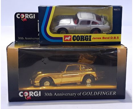 Corgi 96445 - "James Bond" Aston Martin DB5 (1/36th scale) and Corgi 96655 "James Bond" Aston Martin DB5. Conditions generall