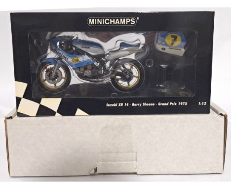 Minichamps 123760007 1/12 scale - "Barry Sheene" Suzuki XR 14 -1975 GP. Conditions generally appear Near Mint in generally Ex