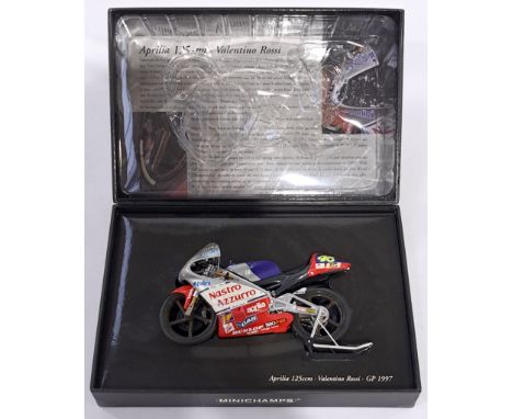 Minichamps 122970046 - "Valentino Rossi" - (1/12 Scale) Aprilia 125 "GP 1997". Conditions generally appear Mint in generally 