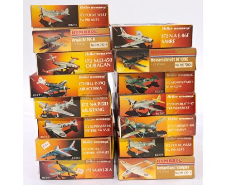 Heller Humbrol a mixed boxed group of 1/72 scale Planes to include #80267 Republic P-47 Thunderbolt, #80235 Focke Wulf Fw 190