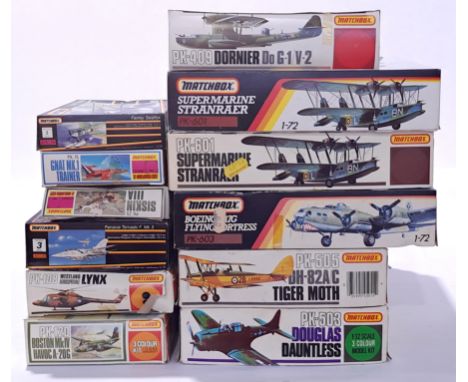 Matchbox, a mixed boxed group of 1/72 and similar scale Planes to include PK-505 DH-82A/C Tiger Moth, PK-503 Douglas Dauntles