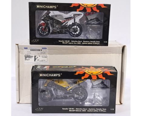 Minichamps 122053086 &amp; Minichamps 122053096 1/12 scale - "Valentino Rossi" Yamaha YZR-M1 - Gauloises Yamaha Team (MotoGP 