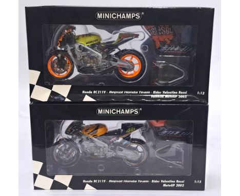 Minichamps 122027146 &amp; Minichamps 122027146 1/12 scale - "Valentino Rossi" Honda RC211V - Repsol Honda Team (Valencia 200