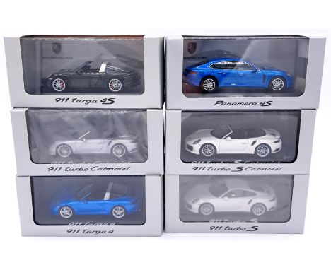 Schuco,&nbsp; a boxed group of 1/43 scale Porsche (Drivers Selection) models to include WAP0201010F 911 Carrera GTS Cabriolet