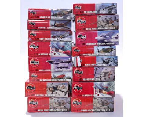 Airfix, a mixed boxed group of 1/72 and similar scale Planes, to include A01078 Albatros DVa, A01080 Bristol F.2B Fighter and