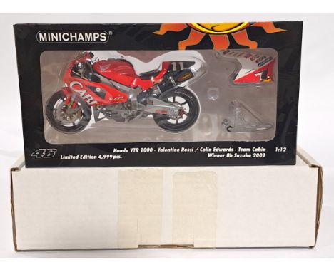 Minichamps 122011446 1/12 scale - "V.Rossi/C.Edwards" Honda VTR 1000 - Team Cabin 2008 8h Suzuka Winner. Conditions generally