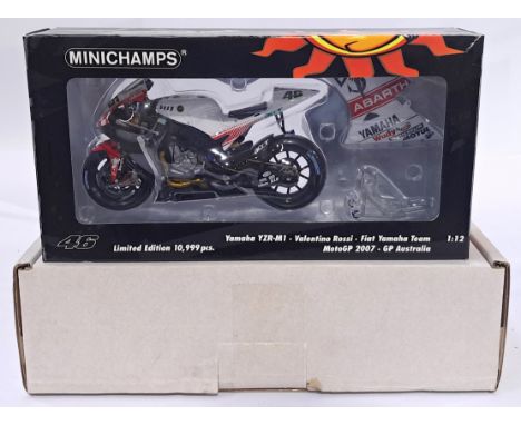 Minichamps 122073196 1/12 scale - "Valentino Rossi" Yamaha YZR-M1 - Fiat Yamaha Team 2007 Australia MotoGP. Conditions genera