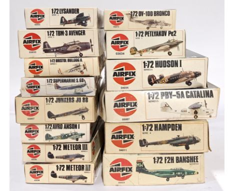 Airfix a mixed boxed group of 1/72 and other scale Planes to include #05007 PBY-5A Catalina, #01055 Bristol Bulldog II&nbsp;a