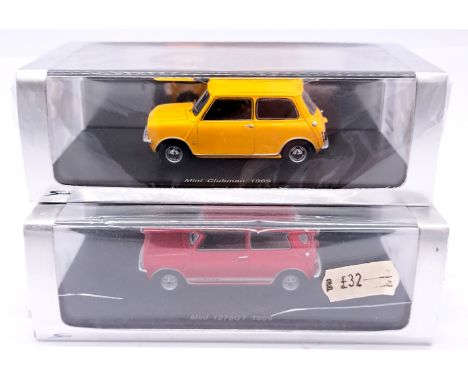 Spark (Minimax) 1/43rd scale boxed pair of Mini models comprising of S1503 Mini Clubman (1969) &amp; S1504 Mini 1275 GT (1969