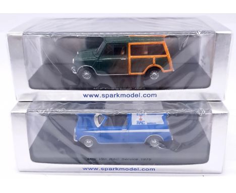 Spark (Minimax) 1/43rd scale boxed pair of Mini models comprising of S1514 Mini Countryman (1969) &amp; S1510 Mini Van "RAC S