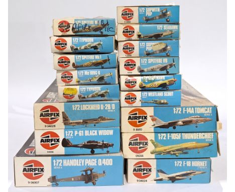 Airfix a mixed boxed group of 1/72 and other scale Planes to include #05016 F-105F Thunderchief, #906007 Handley Page 0/400&n