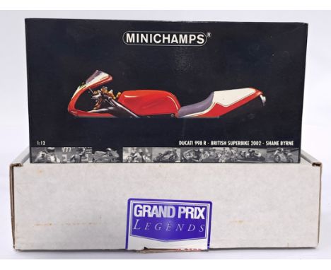 Minichamps 122021208 1/12 scale - "Shane Byrne" Ducatti 998R - Team Renegade BSB 2002. Conditions generally appear Near Mint 