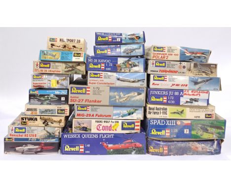 Revell, a mixed boxed model kit group of 1/72 &amp; similar scale Planes to include, #4484 Wessex Queens Flight, #4746 SPAD X