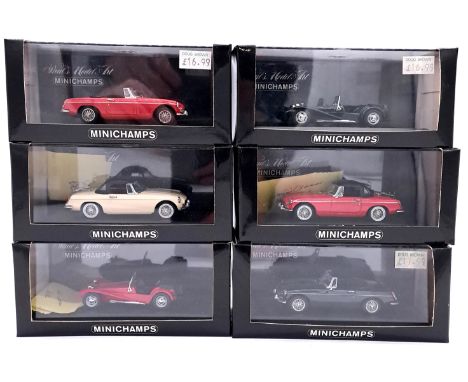 Minichamps (Paul's Model Art) a boxed 1:43 scale Classic Sports Car group to include 430135630 Lotus Super Seven (1968) in Gr