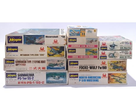 Hasegawa, a mixed boxed group of 1/72 and similar scale Planes to include No.JS-070 Mitsubishi Type-Zero "Zeke", No.JS-062 Sh