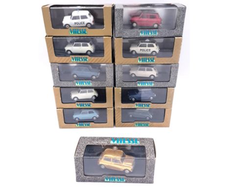 Vitesse, boxed Mini Car group comprising of Special Editions, Emergency etc, to include Special Edition 22ct Gold Plated Mini