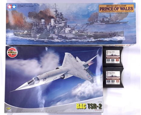 Airfix &amp; Tamiya a mixed pair of Model Kits to inlcude, Tamiya #78011 Prince of Wales British Battleship &amp; Airfix A101