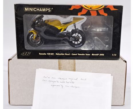 Minichamps 122063046 - "Valentino Rossi" Yamaha YZR-M1 - Camel Yamaha Team 2006 MotoGP (NOT A MINICHAMP ORIGINIAL FINISH BEEN