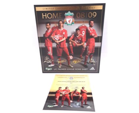 Football Memorabilia "Liverpool Football Club" a boxed limited edition "Signature Series" Liverpool Home Shirt Season 08/09 w