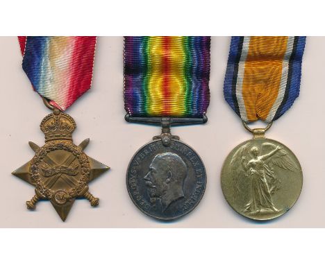 First World War – William Sadler - 1915 Star Trio awarded to 714 PTE. W. SADDLER R. WAR. R. Royal Warwickshire Regiment. With