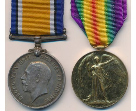 First World War – James E Adams – First World War British War Medal &amp; Victory Medal pair awarded to 16920 PTE. J. E. ADAM