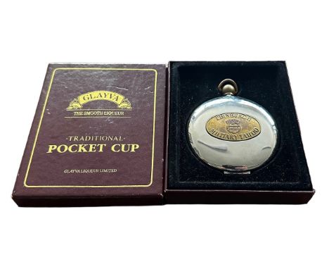 Glayva Liqueur ‘Traditional Pocket Cup’ Edinburgh Military Tattoo flask, boxed.