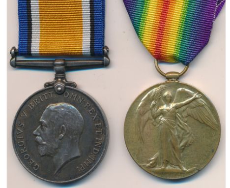 First World War – Stafford Ball - First World War British War Medal &amp; Victory Medal pair awarded to 35727 PTE. S. BALL. E