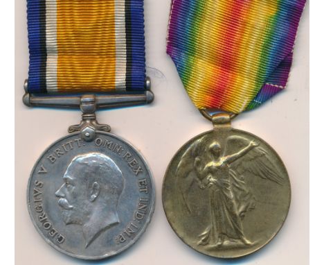 First World War – J. Worsley - First World War British War Medal &amp; Victory Medal pair awarded to S. S. 117136. J. WORSLEY