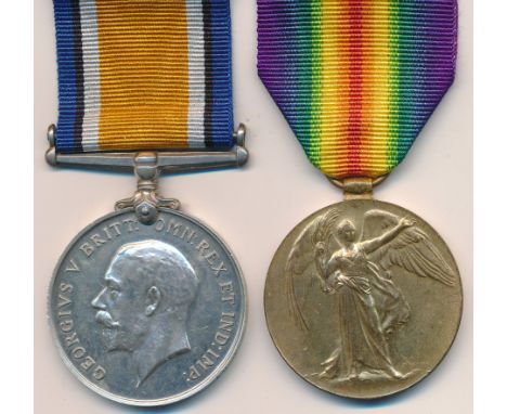 First World War – Harry Bower - First World War British War Medal &amp; Victory Medal pair awarded to 201276 PTE. H. BOWER. S