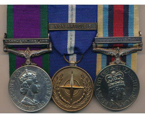 Queen Elizabeth II - David J Harber – QEII Medal group awarded to 25145685 PTE D J HARBER RGBW to include; Northern Ireland G