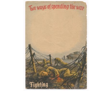 ‘Two ways of spending the war’ (No. 3 Series: Rich man’s war, poor mans fight) Second World War German airborne Propaganda le