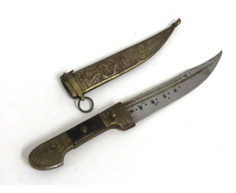 A Syrian style dagger with scabbard, 290mm long