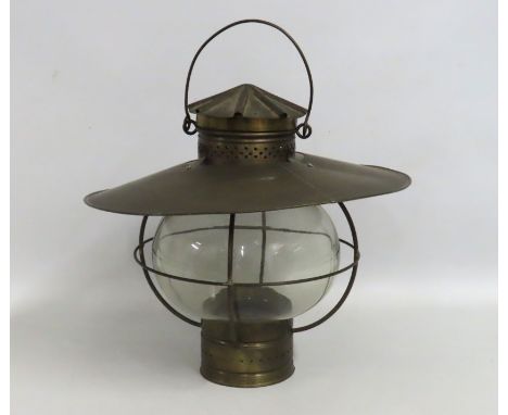 An early/mid 20thC. nautical lamp, 475mm drop x 430mm at widest