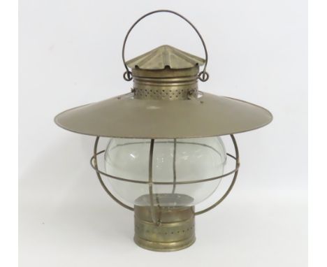 An early/mid 20thC. nautical lamp, 470mm drop x 430mm diameter