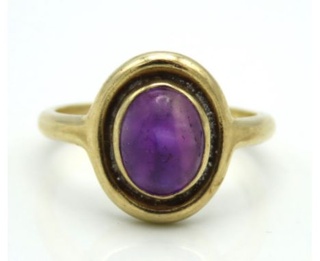 A 9ct gold amethyst ring, 4g, size M