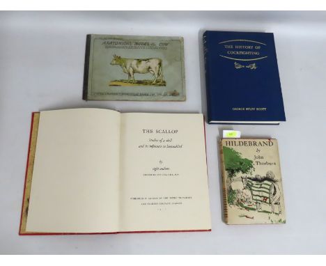 Book: Anatomical Model of the Cow (pop up), History of Cock Fighting by George Ryley Scott, Hildebrand by John Thorburn & The