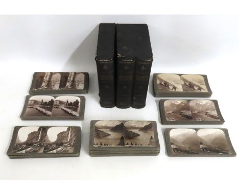 A collection of Underwood & Underwood stereoscope cards 'Switzerland Through The Stereoscope", approx. 92 cards