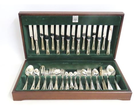 A large silver plated canteen of cutlery for eight by Butler of Sheffield, Cavendish Collection