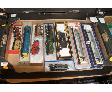 One tray containing a quantity of 00 gauge electric diesel and steam outline locomotives to include a Lima collection, Mainli