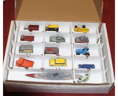 A Bachman collectors club tray containing 30 mixed vintage diecast to include Matchbox interest