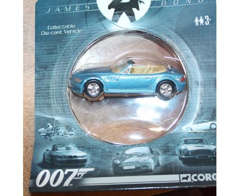 A quantity of trade boxes containing a collection of Corgi James Bond BMW Z3 diecast miniatures, some examples unopened