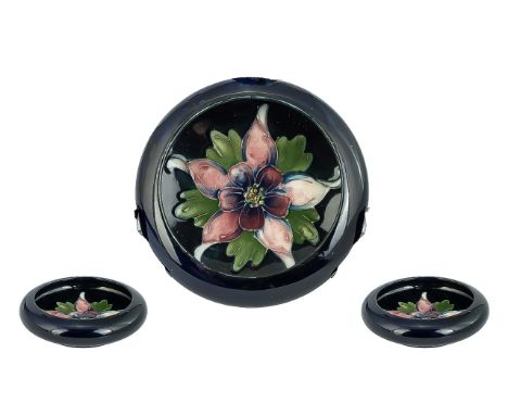 Moorcroft Pin / Trinket Dish of Circular Form, Approx 5 Inches Diameter. Stamped Moorcroft to Base.  