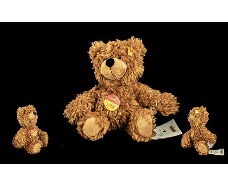 Steiff Teddy Bear, 'Charly' No. 012891, plush brown bear with label and button in ear.  Steiff Charly Cosy Friends plush bear