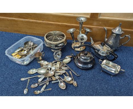 A Collection of Assorted Silver Plated Flatware.