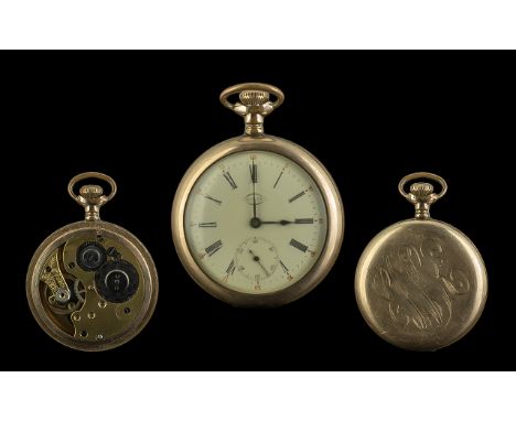 Gold Filled Pocket Watch. Early 20th Century Pocket Watch, Maker Buren, Gold Filled, Screw Back, Working at time of Catalogin