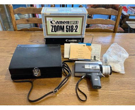 Canon Super 8 Zoom 518-2 Film Camera.  In original box. The Canon Zoom 518-2 Super 8 was released in 1967 for the first time 